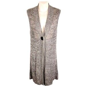 Chico's linen blend open weave sweater vest 0 (Small)